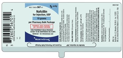 Nafcillin-10g Container Label (72603 567 01 Nafcillin Pbp)